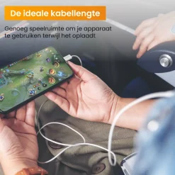 R2B 2 Meter Weißes USB-C zu USB-C Kabel