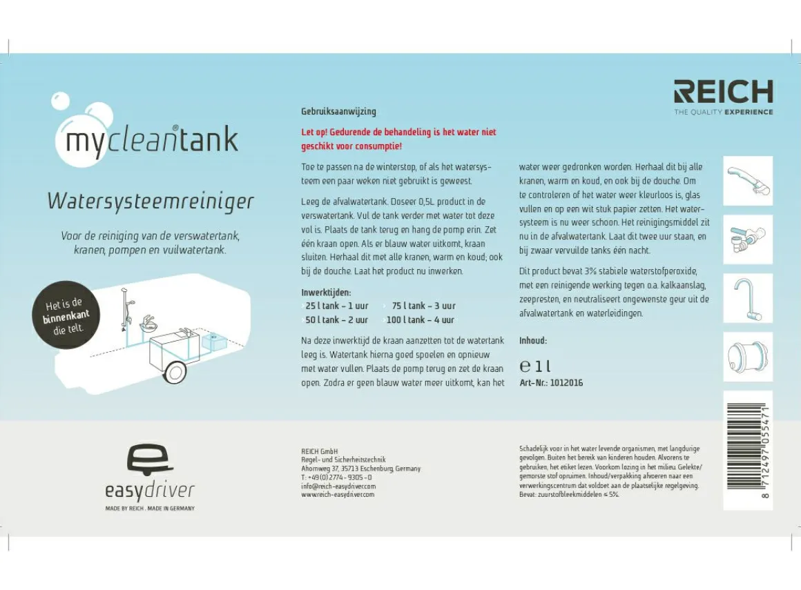 Reich Mycleantank Wasserreiniger
