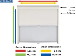 Remis Remiflair I Kombirollo cream - 101 x 76,3 cm