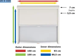 Remis Remiflair I Kombirollo cream - 100 x 100 cm