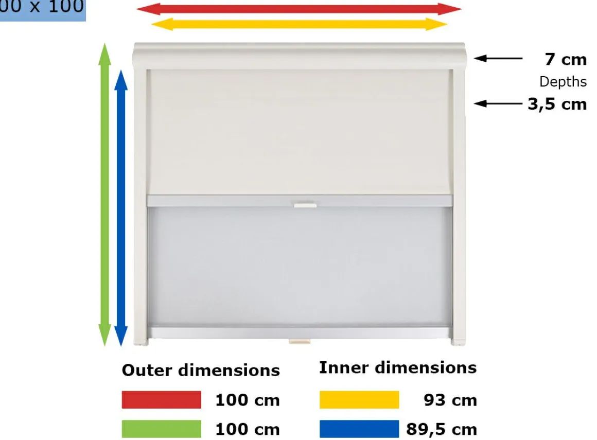 Remis Remiflair I Kombirollo cream - 100 x 100 cm