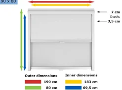 Remis Remiflair I Kombirollo grey - 190 x 80 cm