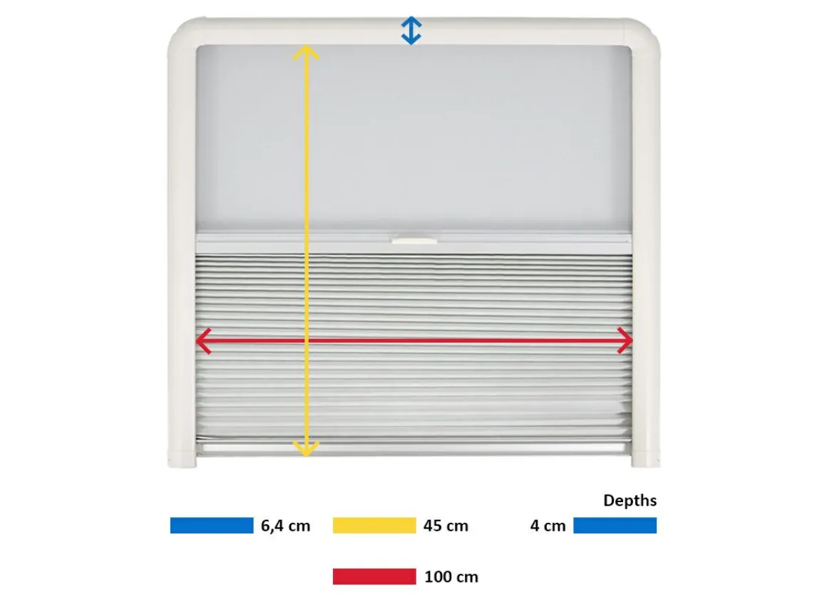 Remis Remiflair IV Plissee Kombi-Rollo - 124,2 x 51,4 cm