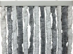 Repusel 185 x 56 cm Chenille Vorhang - White/Grey