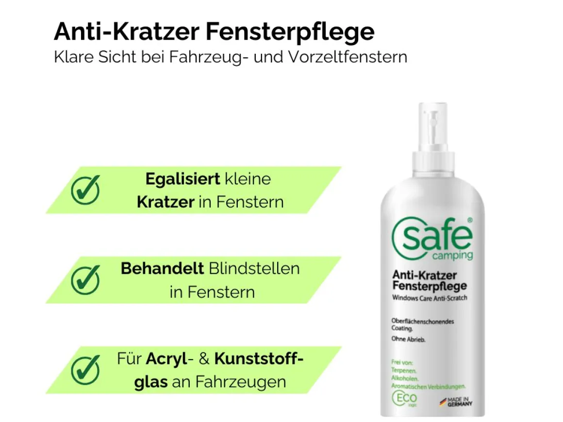 SAFE CAMPING Anti-Kratzer Fensterpflege - 100mL