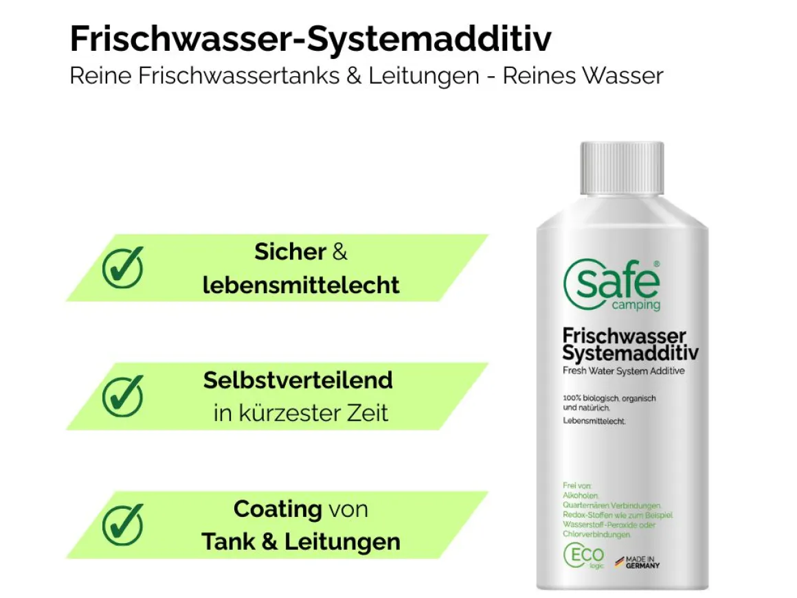 SAFE CAMPING Frischwasser-Systemadditiv - 500mL