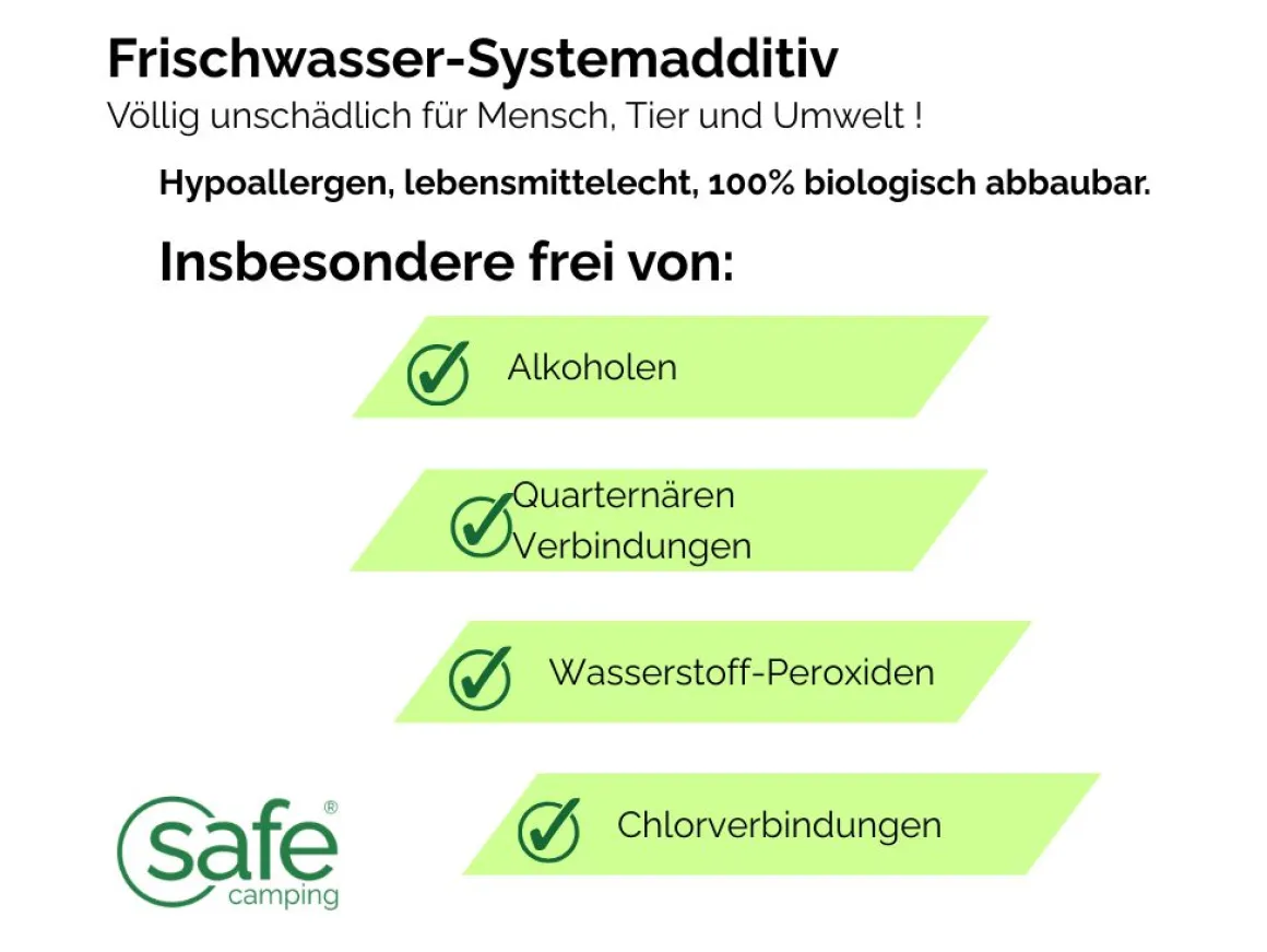SAFE CAMPING Frischwasser-Systemadditiv - 500mL
