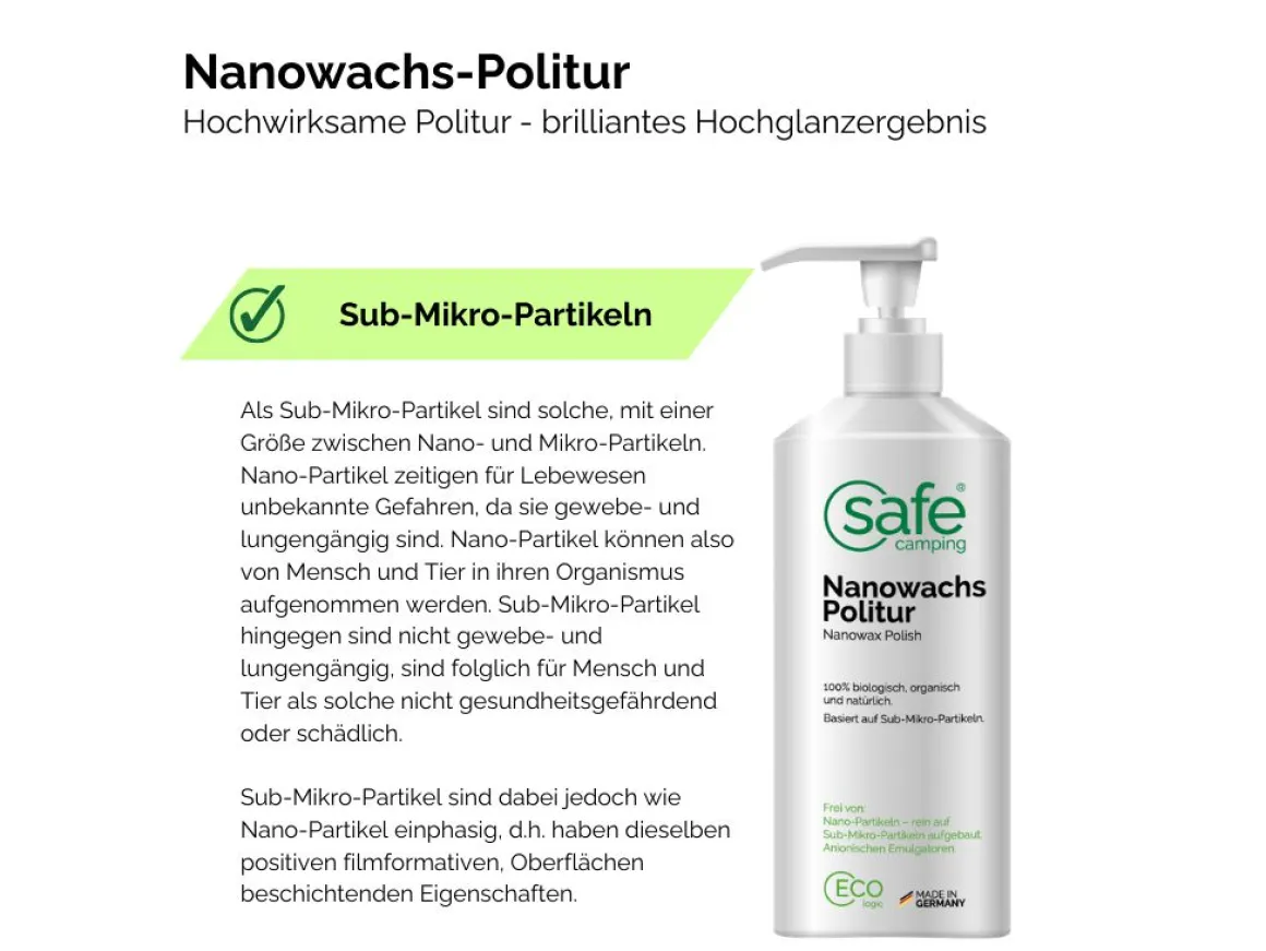 SAFE CAMPING Nanowachs-Politur - 500mL