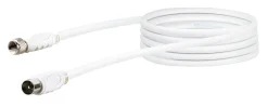 Schwaiger Anschlusskabel F-St/IEC-St 90dB, 3.0m, weiß