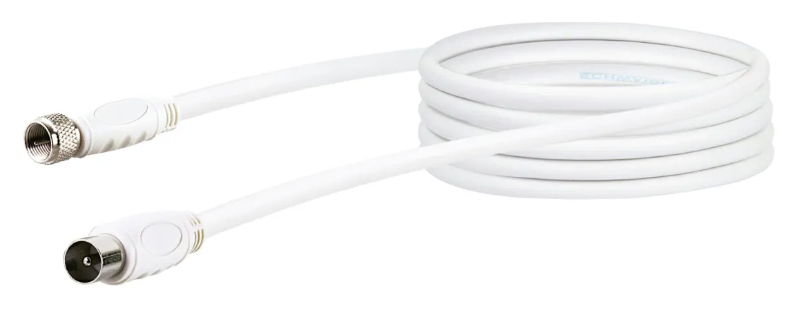 Schwaiger Anschlusskabel F-St/IEC-St 90dB, 3.0m, weiß