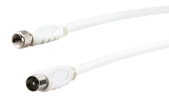Schwaiger Anschlusskabel F-St/IEC-St 90dB, 3.0m, weiß