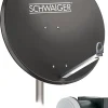 Schwaiger 714548 anthrazit 80 cm Alu-Spiegel Set