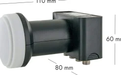 Schwaiger 714548 anthrazit 80 cm Alu-Spiegel Set