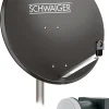 Schwaiger 714517 anthrazit 80 cm Stahl-Spiegel Set