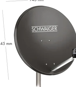 Schwaiger 714517 anthrazit 80 cm Stahl-Spiegel Set