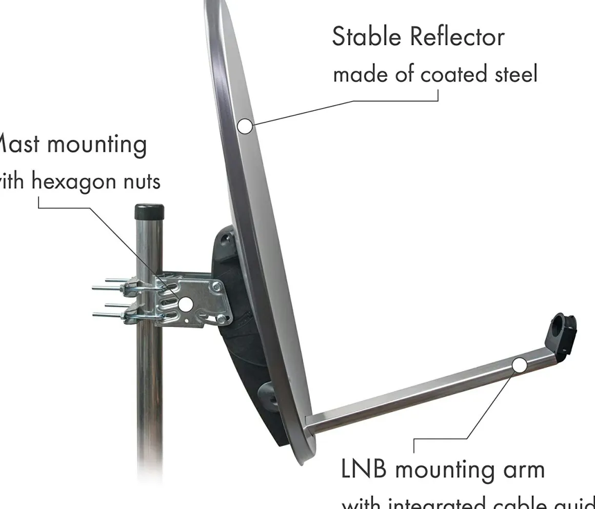 Schwaiger 714517 anthrazit 80 cm Stahl-Spiegel Set