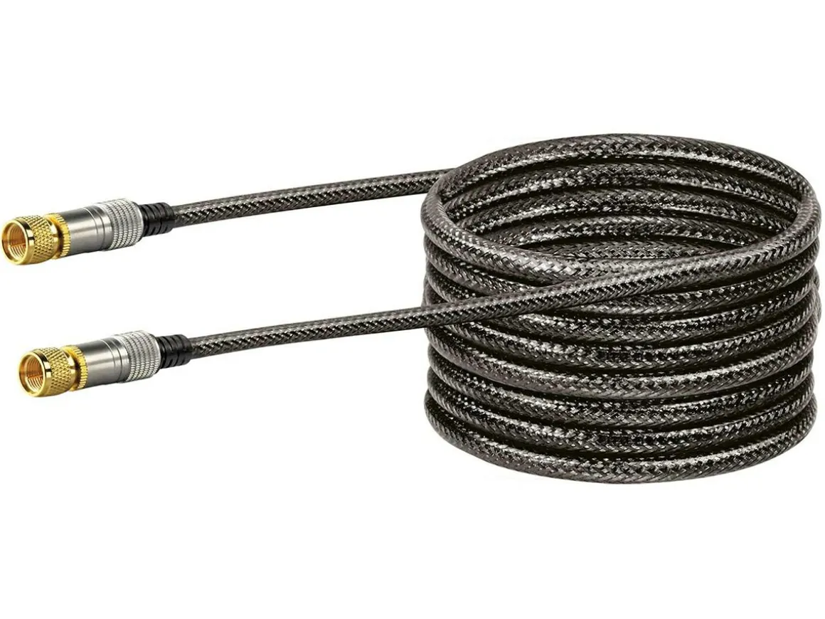 Schwaiger Black F-Stecker Satellitenkabel - 5 meter