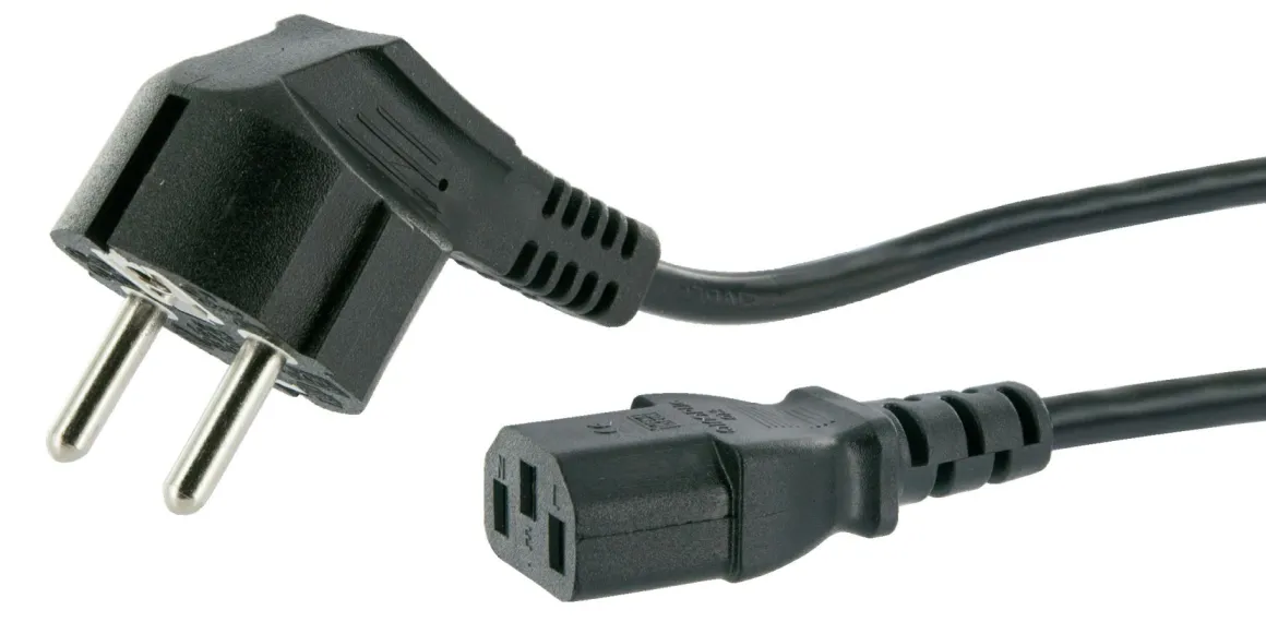 Schwaiger CK80 1,8 Meter 230 Volt schwarzes Stromversorgungskabel