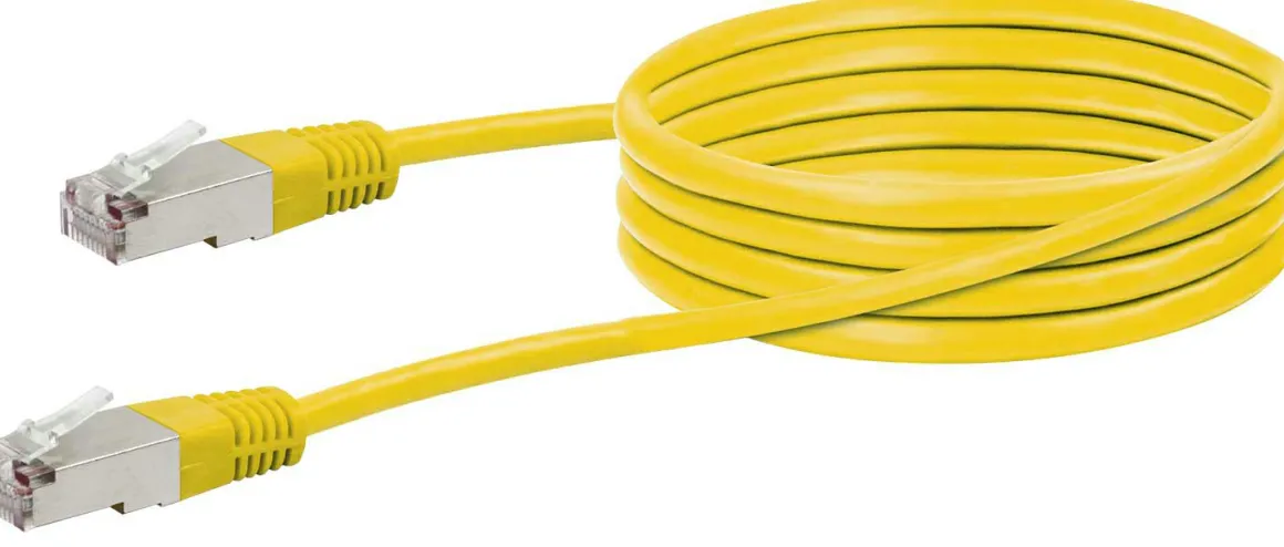 Schwaiger CKY1222 Cat5e 2 Meter gelber Netzwerkkabel