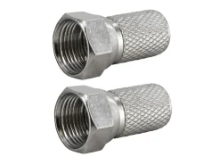 Schwaiger doppelter F-Stecker für Koaxialkabel - Ø 8 mm
