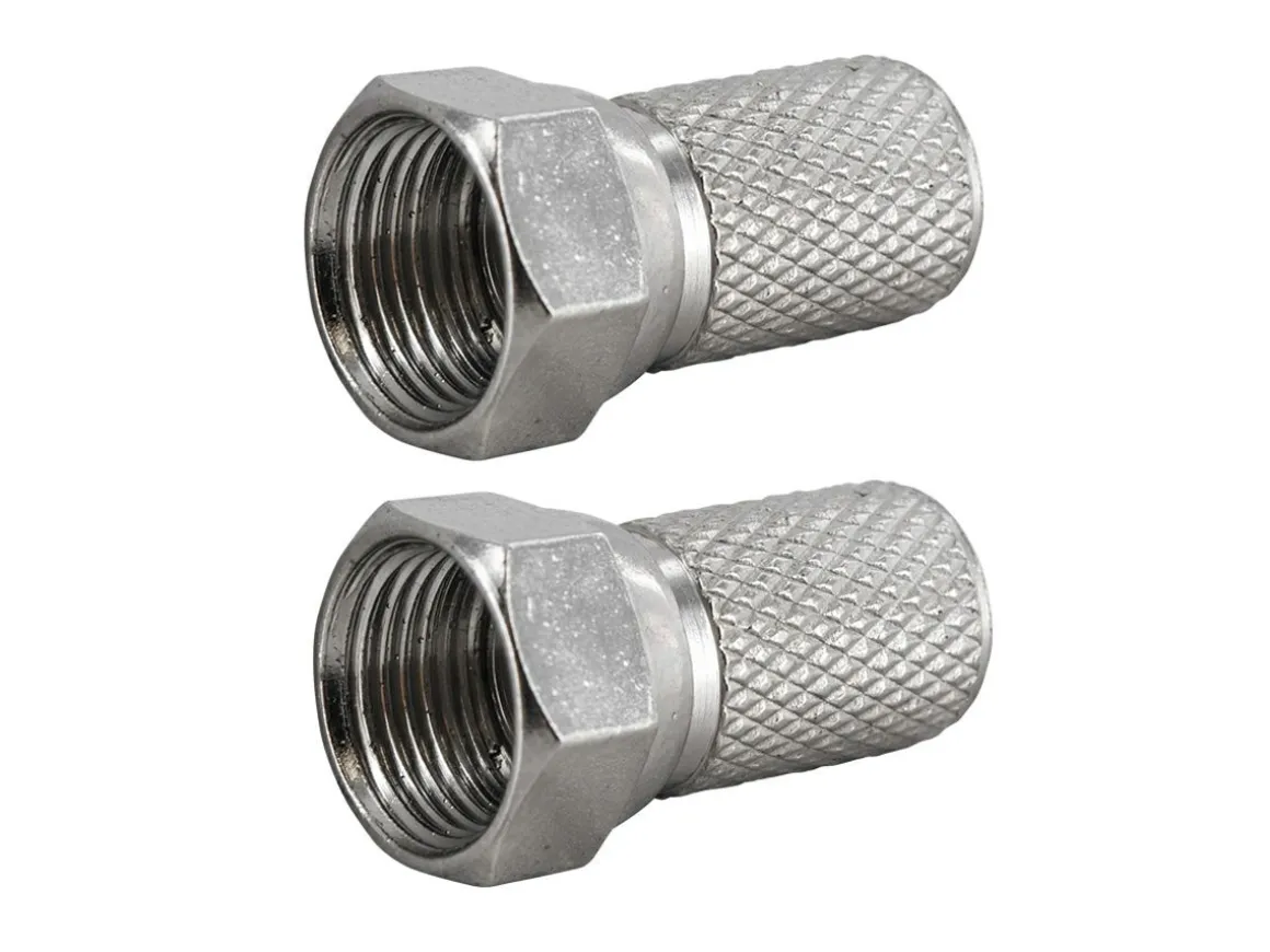 Schwaiger doppelter F-Stecker für Koaxialkabel - Ø 6,5 mm