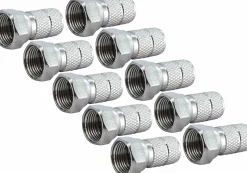 Schwaiger FST6510 6,5 mm Satz von 10 F-Stecker