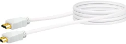 Schwaiger HDM0150 1,5 Meter weißes High Speed HDMI-Kabel mit Ethernet