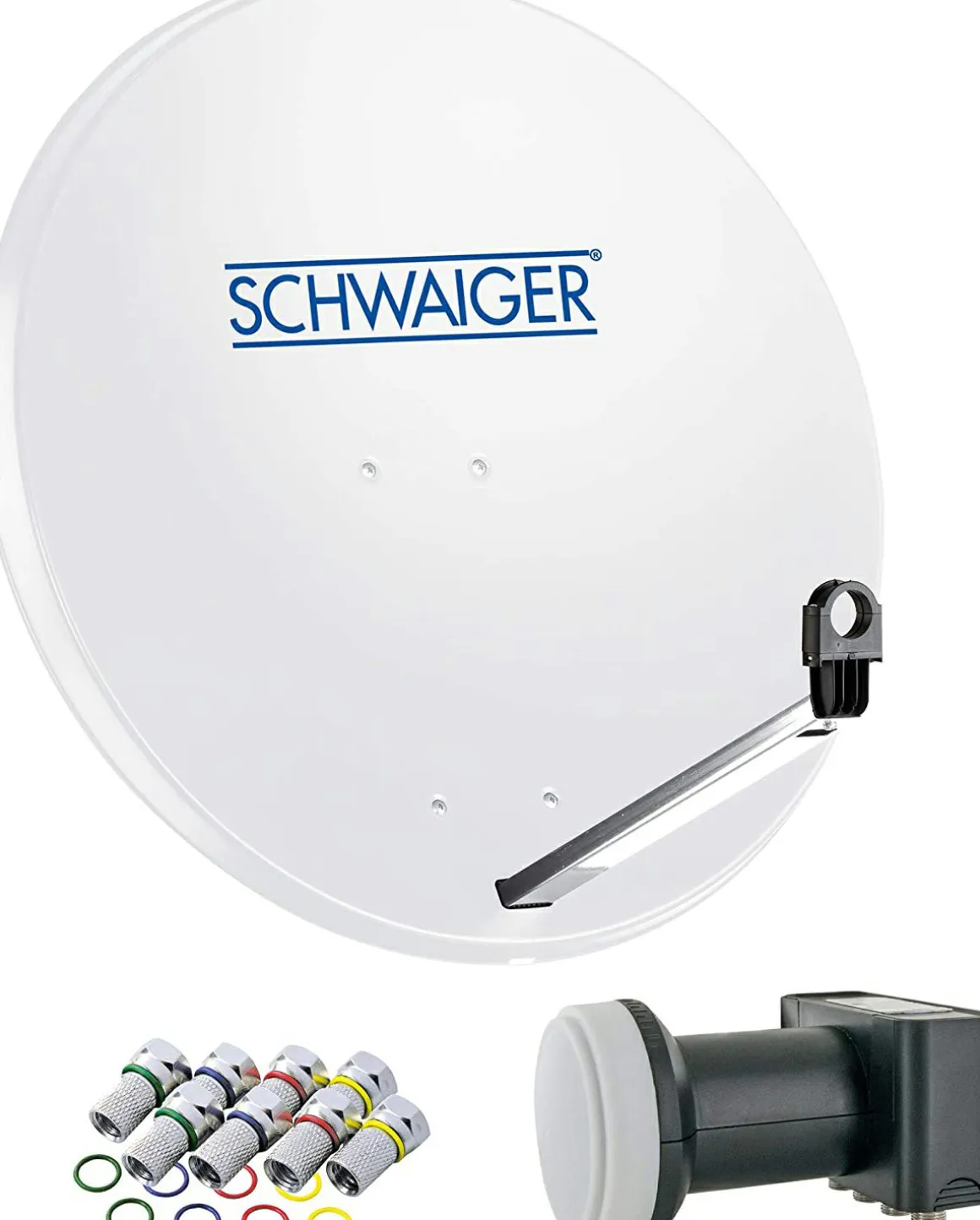 Schwaiger 714500 hellgrauer 80cm Stahl-Spiegel Set