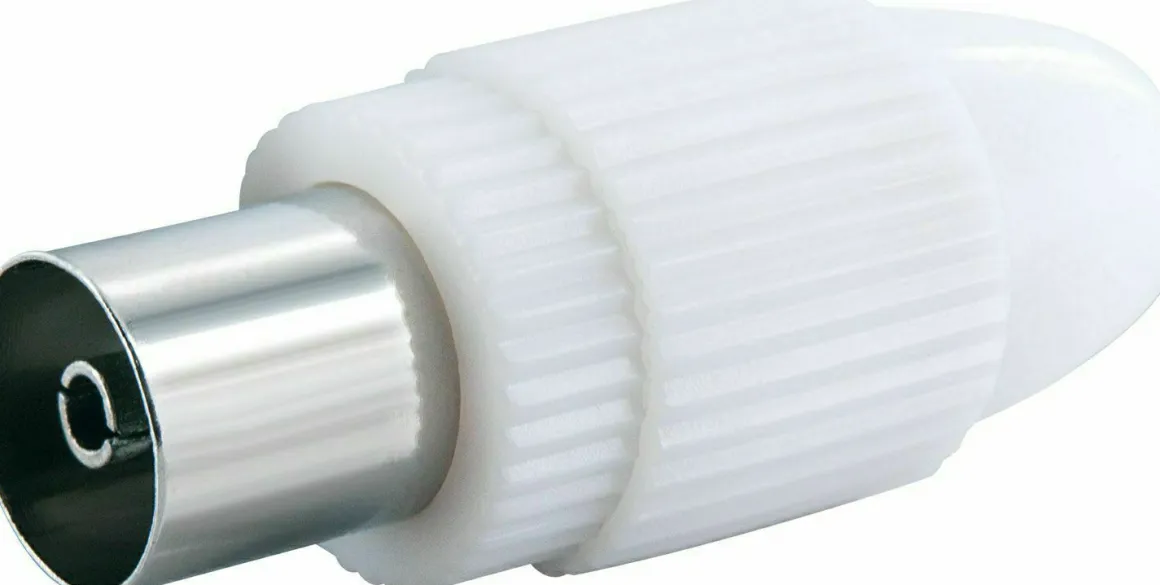 Schwaiger Koax-Stecker - Weiß