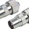Schwaiger KST1525 Metall IEC Koax-Stecker Set