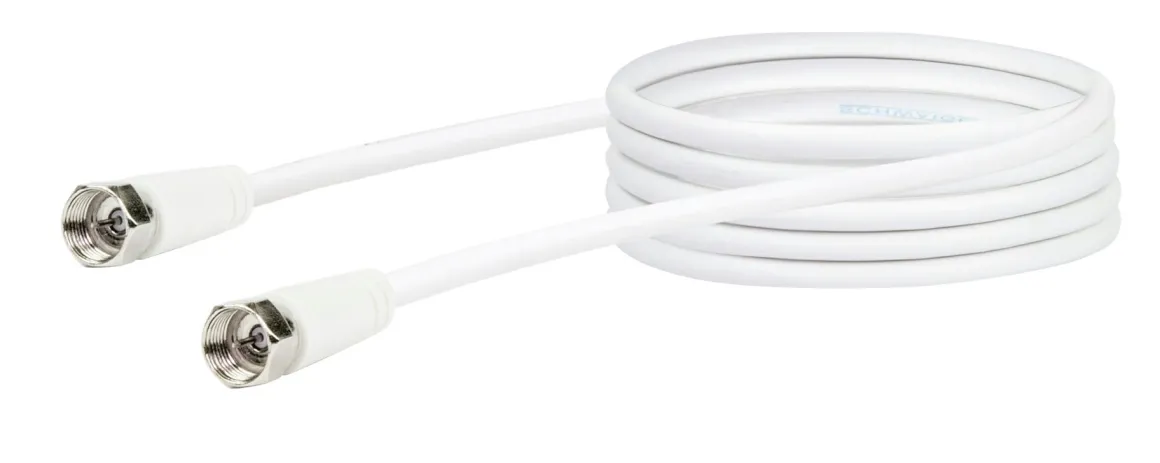 Schwaiger KVC215 052 F-St/F-St 75dB, 1.5m weiß Anschlusskabel