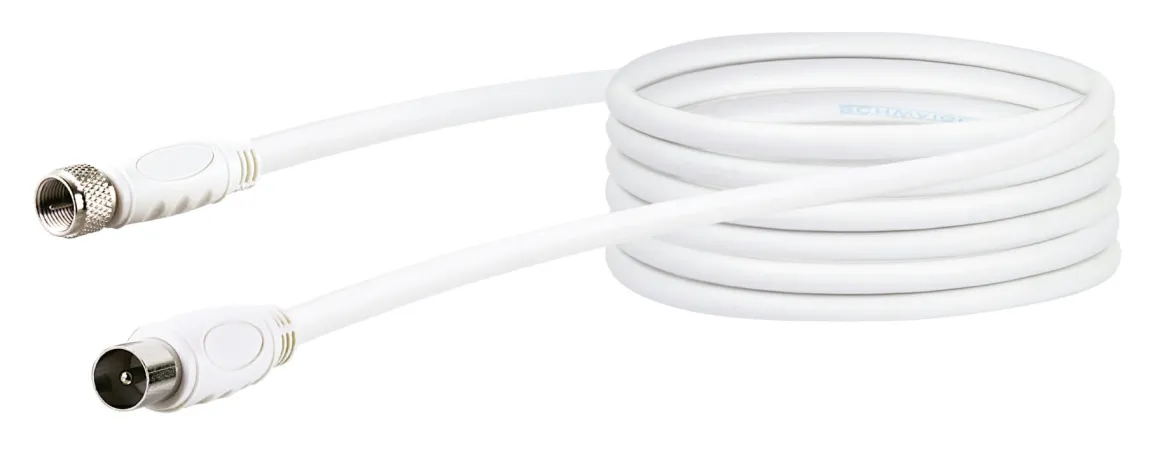 Schwaiger KVCKHQ185 5 Meter weißes SAT-Antennen-Adapterkabel