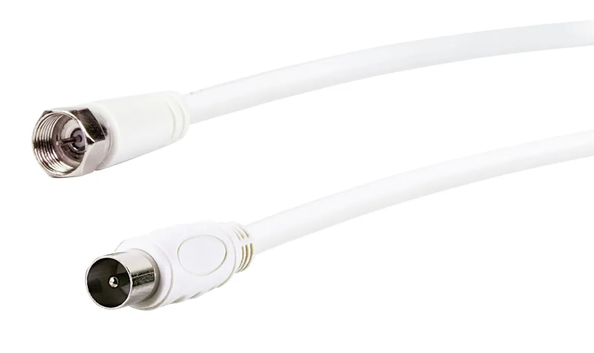 Schwaiger KVCK161 1,5 meter weißes Satellitenkabel