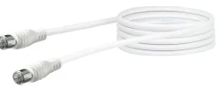 Schwaiger KVCQ30 3 Meter Weißes Koaxialkabel mit Schnellkupplung