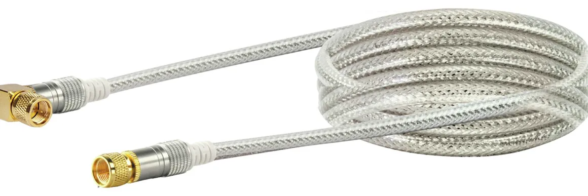 Schwaiger KVCWHD15 1,5 Meter transparent gewinkeltes Satellitenkabel