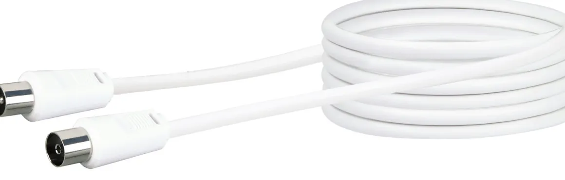Schwaiger KVK50 5 Meter IEC weißes Antennenkabel