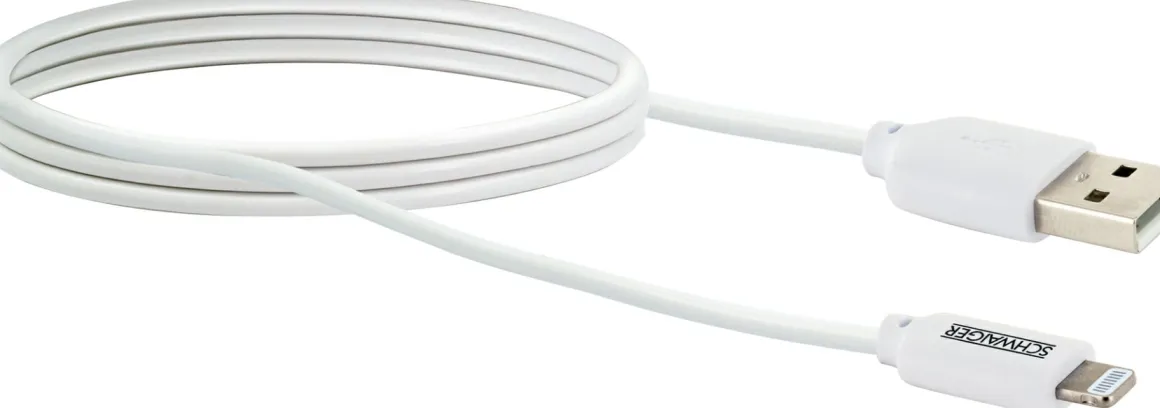 Schwaiger LKF200L 2 Meter weißes Apple Lightning Kabel