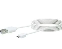 Schwaiger LK200M 2 Meter weißes Micro-USB-Ladekabel