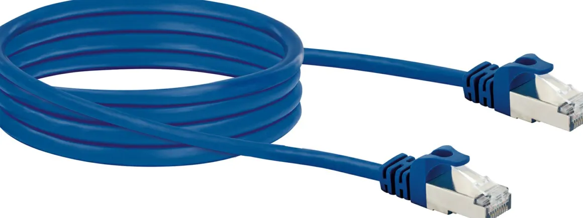 Schwaiger 2 meter blauer CAT8 Netzwerkkabel