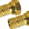 Schwaiger 6,5mm Satz von 2 vergoldeter F-Stecker