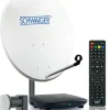 Schwaiger SAT8240HD Aluminium 72 cm Satellitenanlage Set – weiß