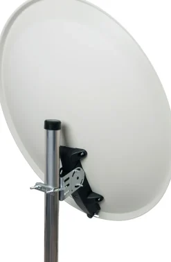 Schwaiger SPI993 hellgrauer 80 cm SAT Set mit LNB