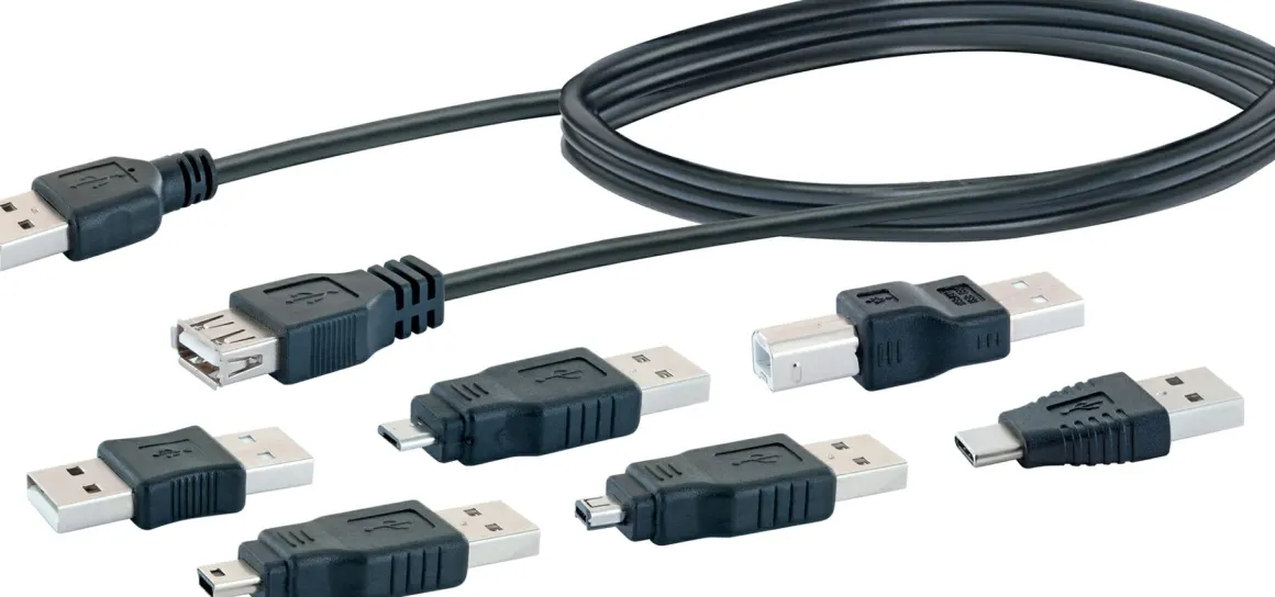 Schwaiger USB 2.0 Anschlussset 7-teilig