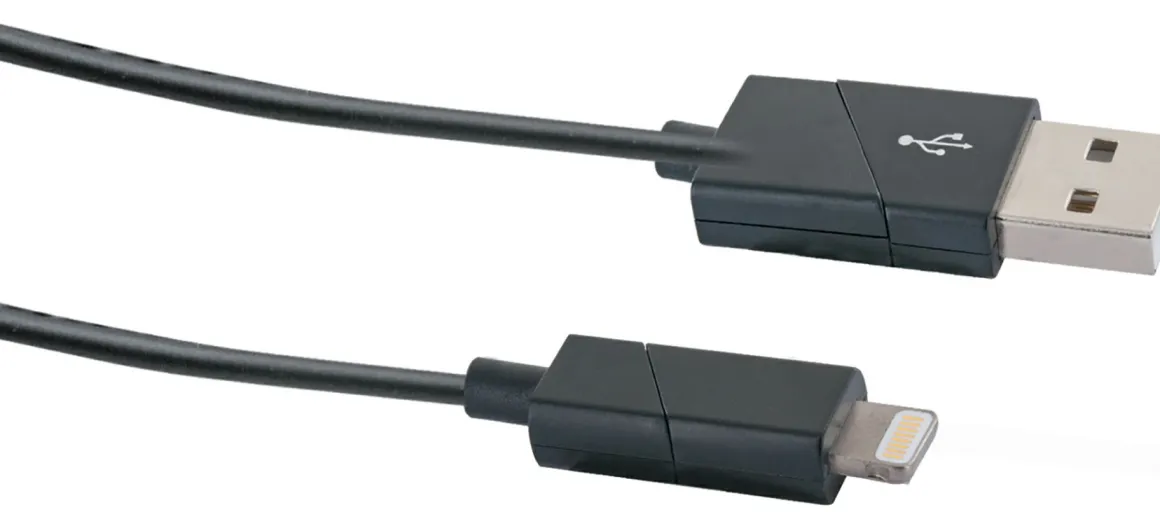 Schwaiger USB 2.0 Apple drehbares Ladekabel