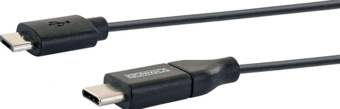 Schwaiger USB-C - Micro-USB Adapterkabel