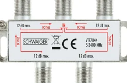 Schwaiger VTF7844 4-fach 12 dB Kabelverteiler
