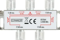 Schwaiger VTF7844 4-fach 12 dB Kabelverteiler