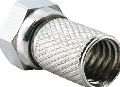 Schwaiger 4 x 7,3 mm F-Aufdrehstecker Set