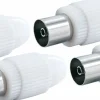 Schwaiger 4 x weiße IEC-Buchse