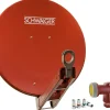 Schwaiger 714647 ziegelroter 75 cm Alu Spiegel SET